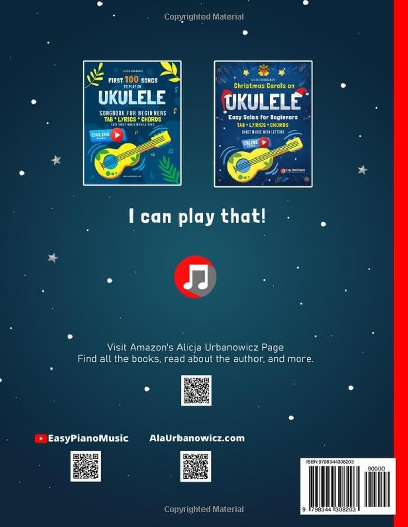 Christmas Carols for Beginners | ONLY 3-Chord Songbook for Ukulele: Play and Sing 37 Easy Holiday Songs | Includes Sheet Music with TAB & Lyrics | Super Simple Book for Kids image number 1