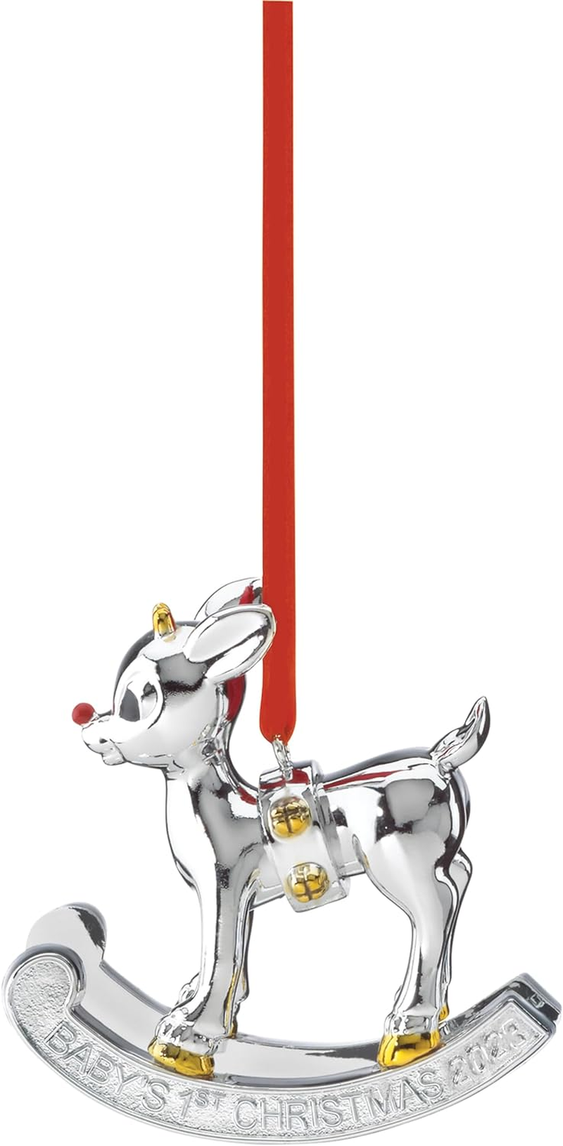 Lenox 2023 Baby'S 1St Christmas Rudolph Ornament, 0.46, Metallic image number 2