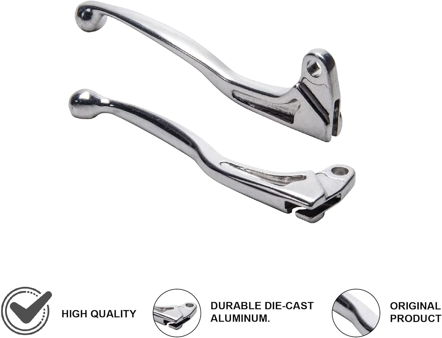 Tusk Brake Lever Polished - Fits: KAWASAKI KLX110 2002-2022 image number 1