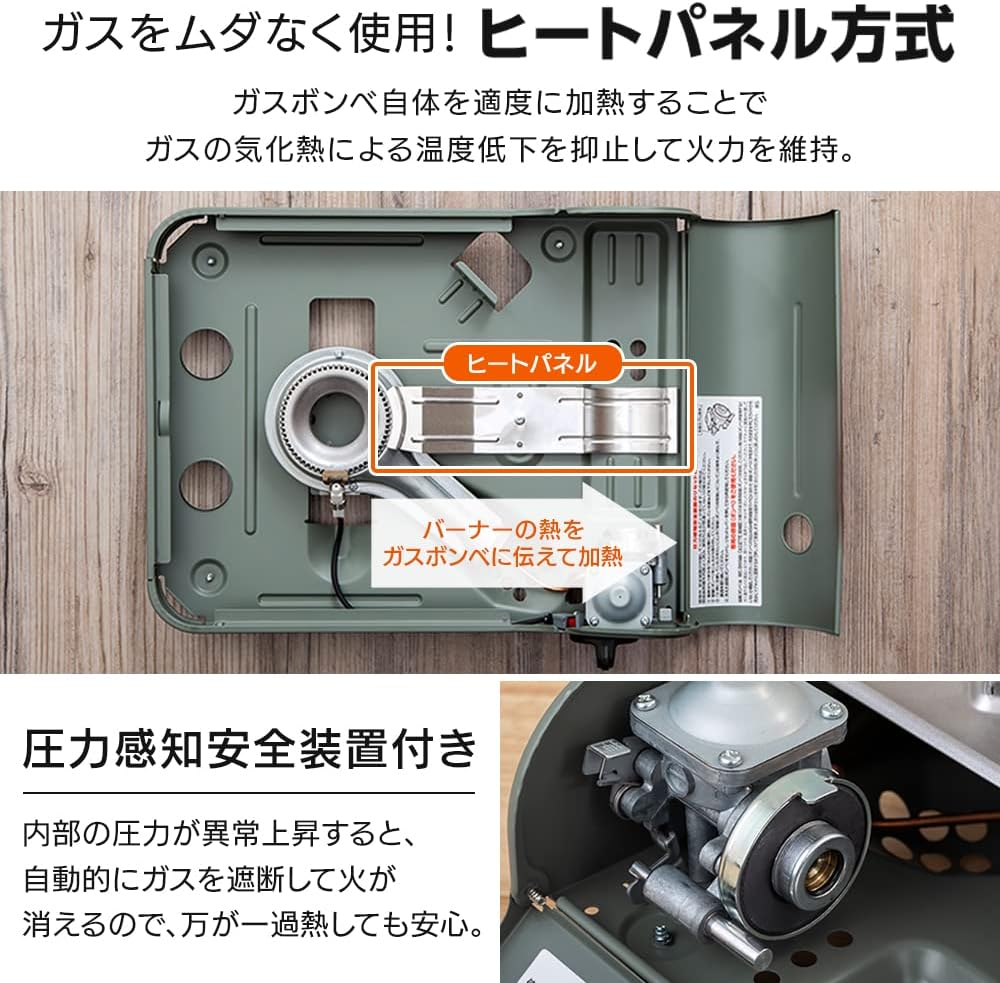 Iris Ohyama IGC-E1-W Cassette Stove, Aluminum, Off-White, Outdoor, Camping, Disaster Prevention, Tabletop Stove, Pot, Sukiyaki, Yakiniku, Home Party, image number 2