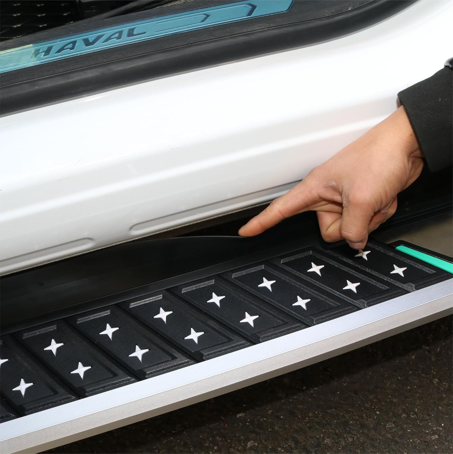 2Pcs Running Boards Fits for Ssangyong Musso 2019 2020 2021 2022 2023 2024 Side Steps Nerf Bar(With Brackets)