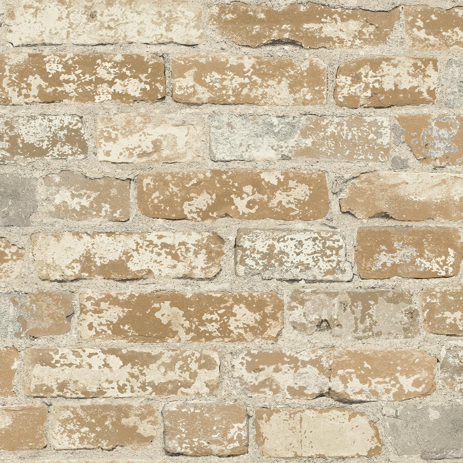 Roommates Stuccoed Brick Peel and Stick Wallpaper, Red