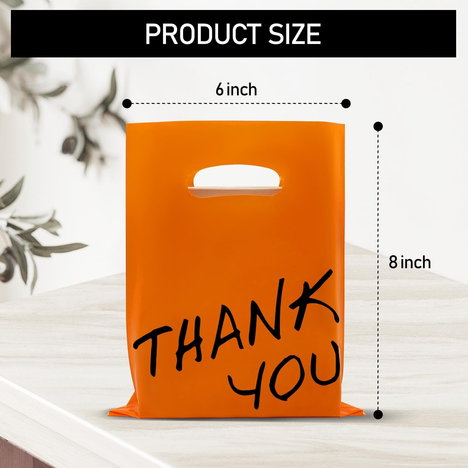 Viefantaisie Goodie Bags, 100 PCS 6" X 8" Party Favor Bags, Thank You Bags, Small Goodie Bags for Kids, Merchandise Bags for Small Business, Goody Bags for Weddings, Christmas, Halloween, Craft,10 Color - Multicolor-24Pcs image number 7