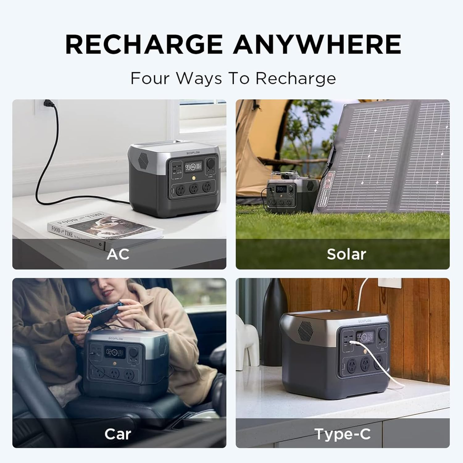 EF ECOFLOW RIVER 2 Pro,Portable Power Station 3X800W AC Outlets, 700Wh Lifepo4 Battery, 70 Min Fast Charging, Solar Generator for Camping image number 3