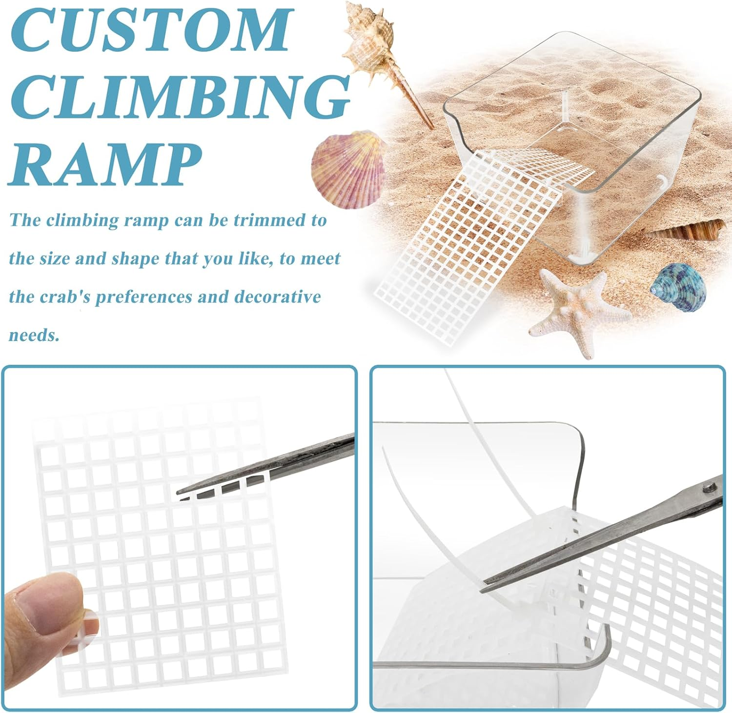 2 Pack Hermit Crab Water Tank, Cage Accessories with Climbing Ramp, Aquarium Salt Water Pool for Small or Medium Habitat Home &ndash; Transparent image number 4