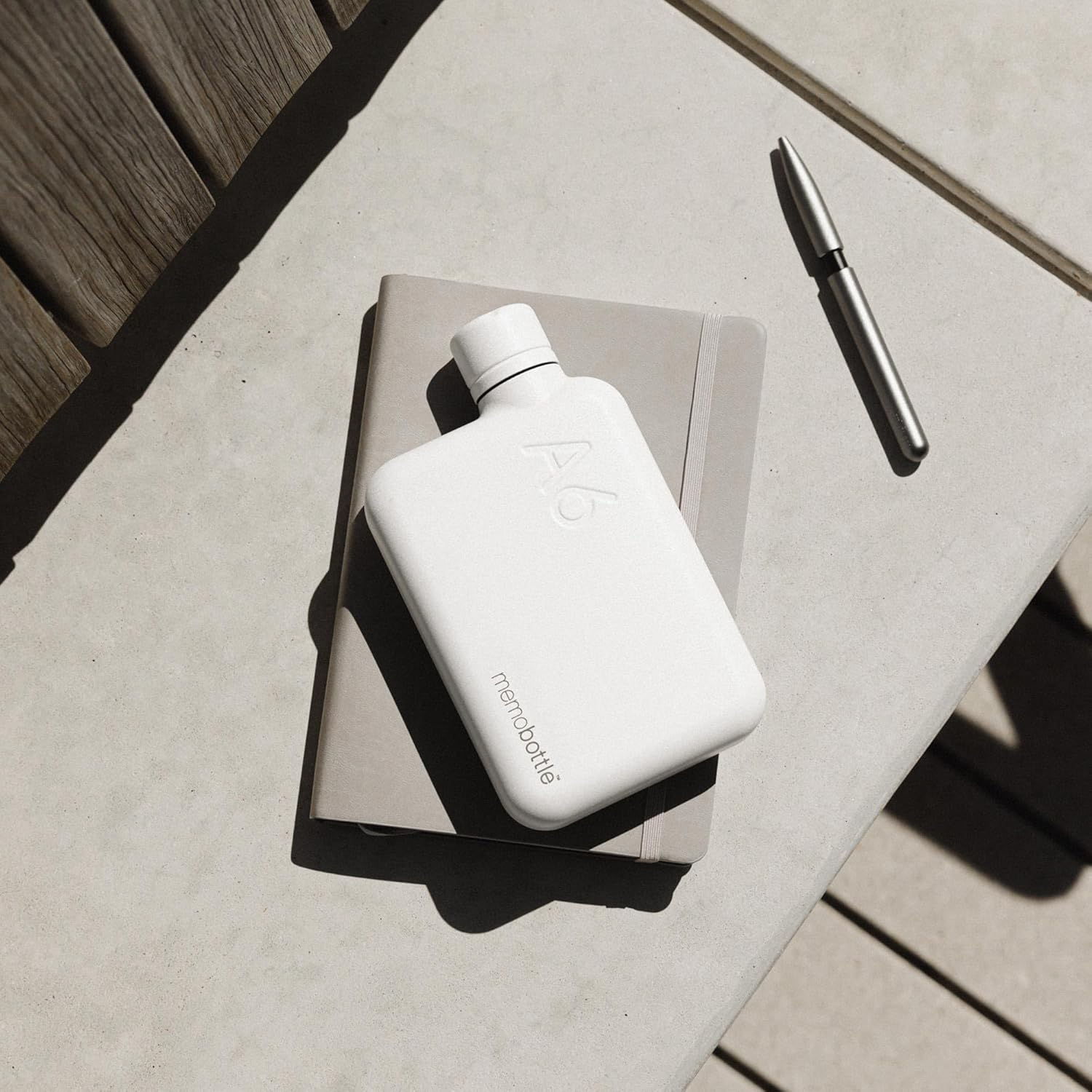 A6 MEMOBOTTLE - STAINLESS STEEL (WHITE) | 16 Oz / 500 Ml | Durable, Leak-Proof, Premium Water Bottle | Bpa-Free| Ideal for Modern Lifestyle, Gym Workouts & Travel image number 2