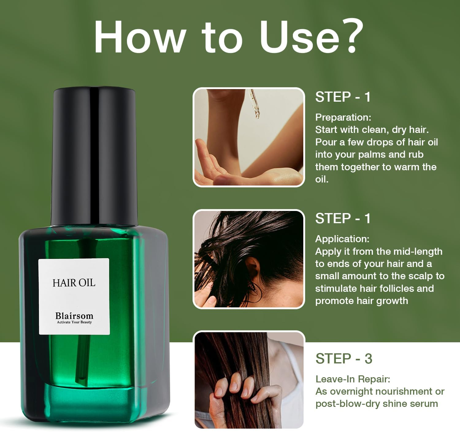 Weightless Hair Oil - 2-In-1 Shine & Growth Care - Great Silicone & Capsaicin - Frizz Control + Scalp Activation - Split End Repair image number 1