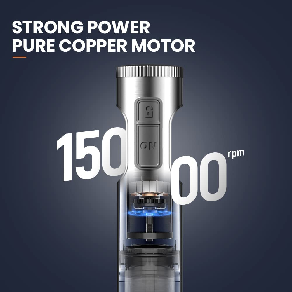 MIUI Hand Immersion Blender, Powerful 1000W 4-In-1, 9-Speed Immersion Multi-Purpose Stainless Steel Stick Blender,700Ml Mixing Beaker,500Ml Food Processor,Whisk