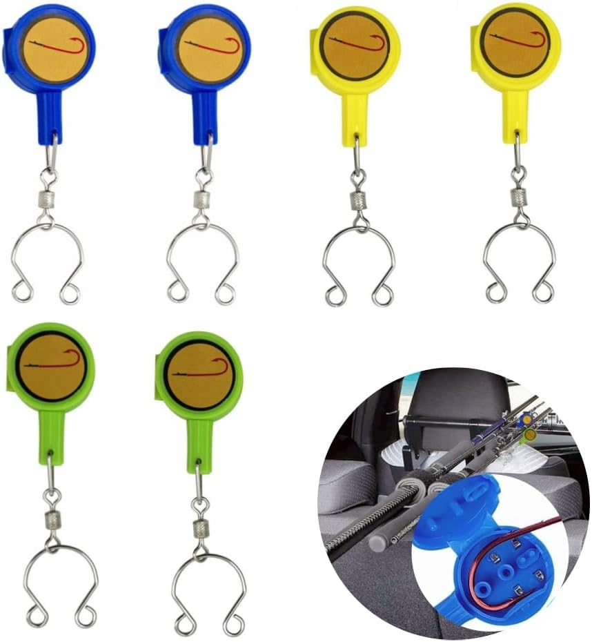 6Pcs Fishing Knot Tying Tool, Fishing Line Knots Tool 3 Colors, Easy Hooks Storing Device, Tie Fishing Knots Easily, Gadgets for Fishermen, Line Cutter, Fishing Accessories for Beginner Anglers