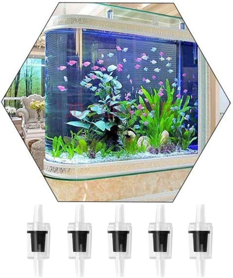 Black Air Pump Check Valves, Fish Tank Aquarium Clear Plastic Check Valves(15 Pcs) image number 2