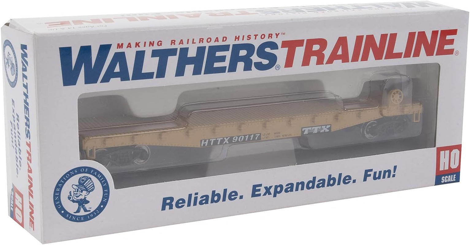 Walthers Trainline HO Scale Model TTX Flat Car image number 5