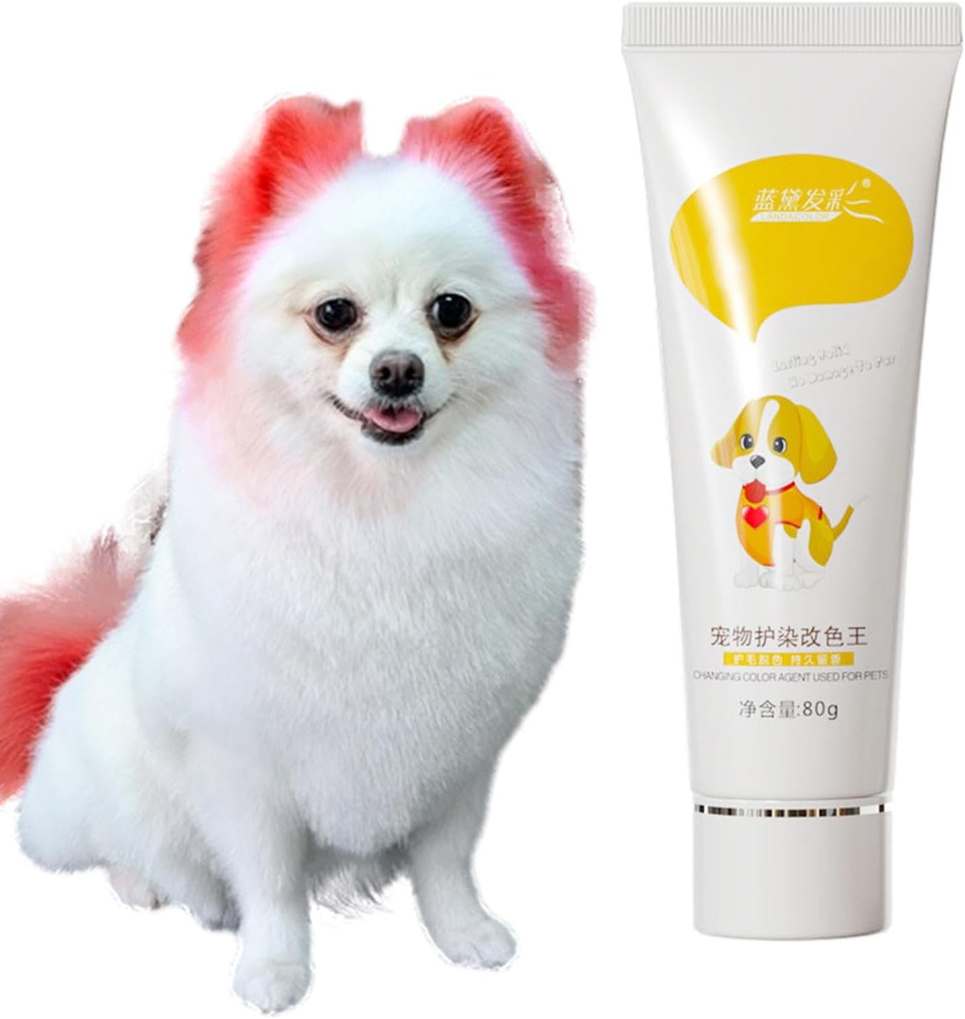Puppy Hair Dye - Dog Dye Pet Paint Hair Coloring for Puppies 80G - Long Lasting Fruit Pet Hair Dye for Kitten and Pets Jmedic