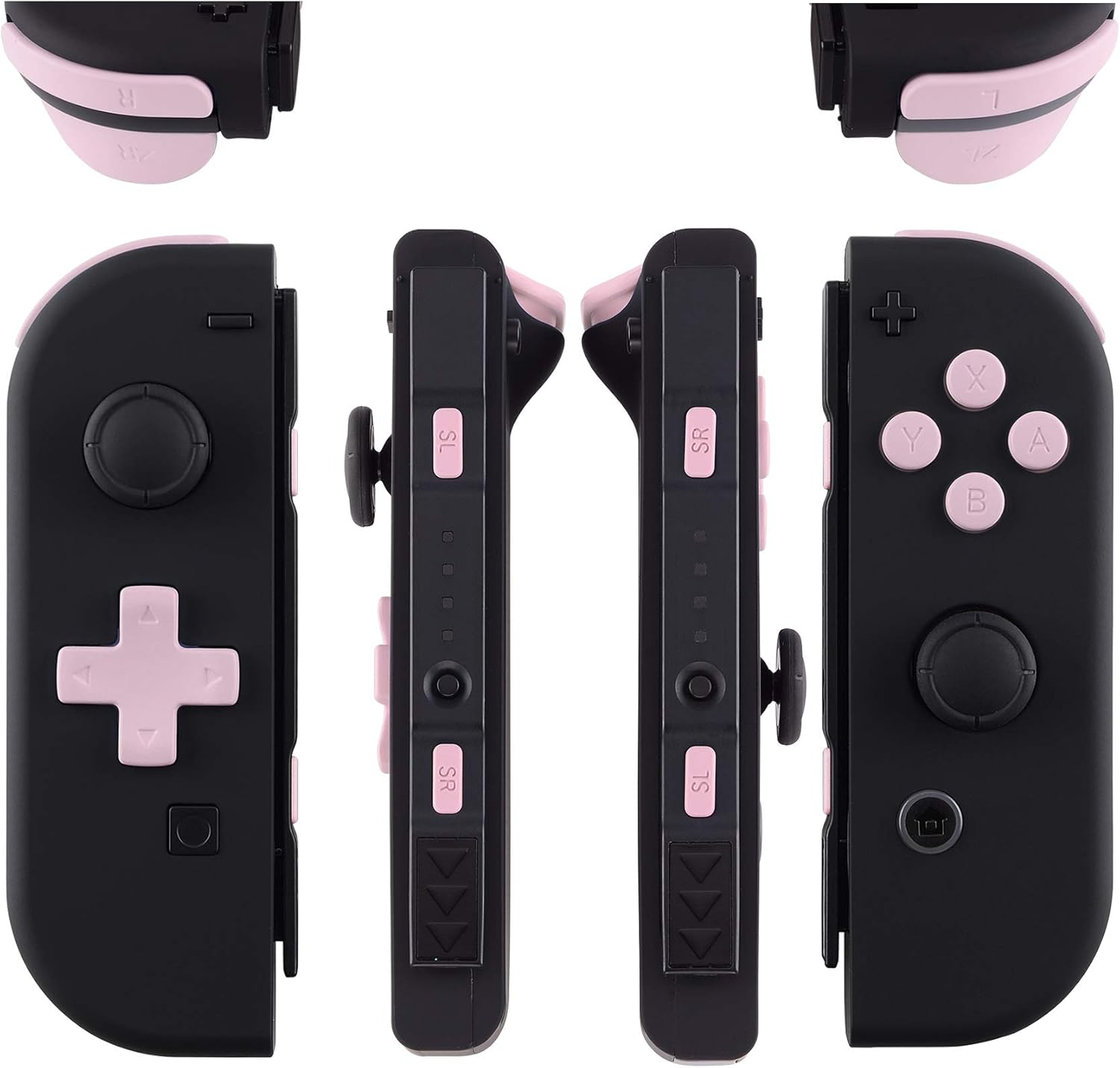 Cherry Blossoms Pink D-Pad ABXY Keys SR SL L R ZR ZL Trigger Buttons Springs, Full Set Buttons for Nintendo Switch Joy-Con & Switch OLED Joycon (D-Pad ONLY Fits for Extremerate Joycon D-Pad Shell) image number 2