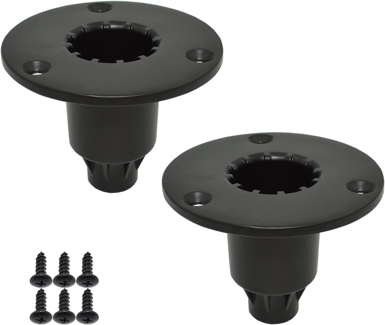 Howonder Speaker Stand Top Hat,Metal Speaker Cabinet Pole Mount,Pa/Dj Tripod Speaker Stand Mounts Adapters Mm (2 Packs Black) image number 3