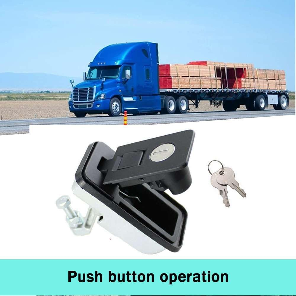 OZNALA 2Pcs Small Chrome Compression Lock Push Latch Tool Box Canopy Pop up RV Trailer(40 * 85Mm) image number 1