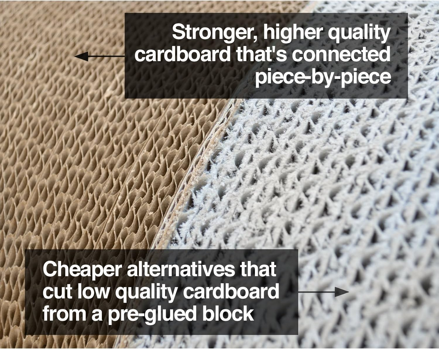 Petfusion Ultimate Cat Scratcher Lounge, Reversible Infinity Scratcher in Multiple Colors. Made from Recycled Corrugated Cardboard, Durable & Long Lasting. - Walnut Brown image number 3