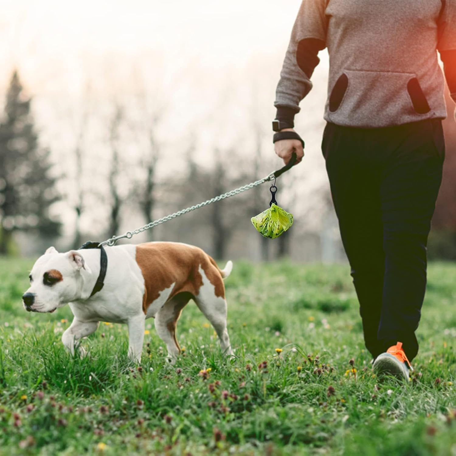 Pack of 2 Silicone Waste Bag Holders for Dog Waste Bags, Black Waste Bag Holder, Hands-Free Waste Bag Holder, Dog Lead Bag Holder
