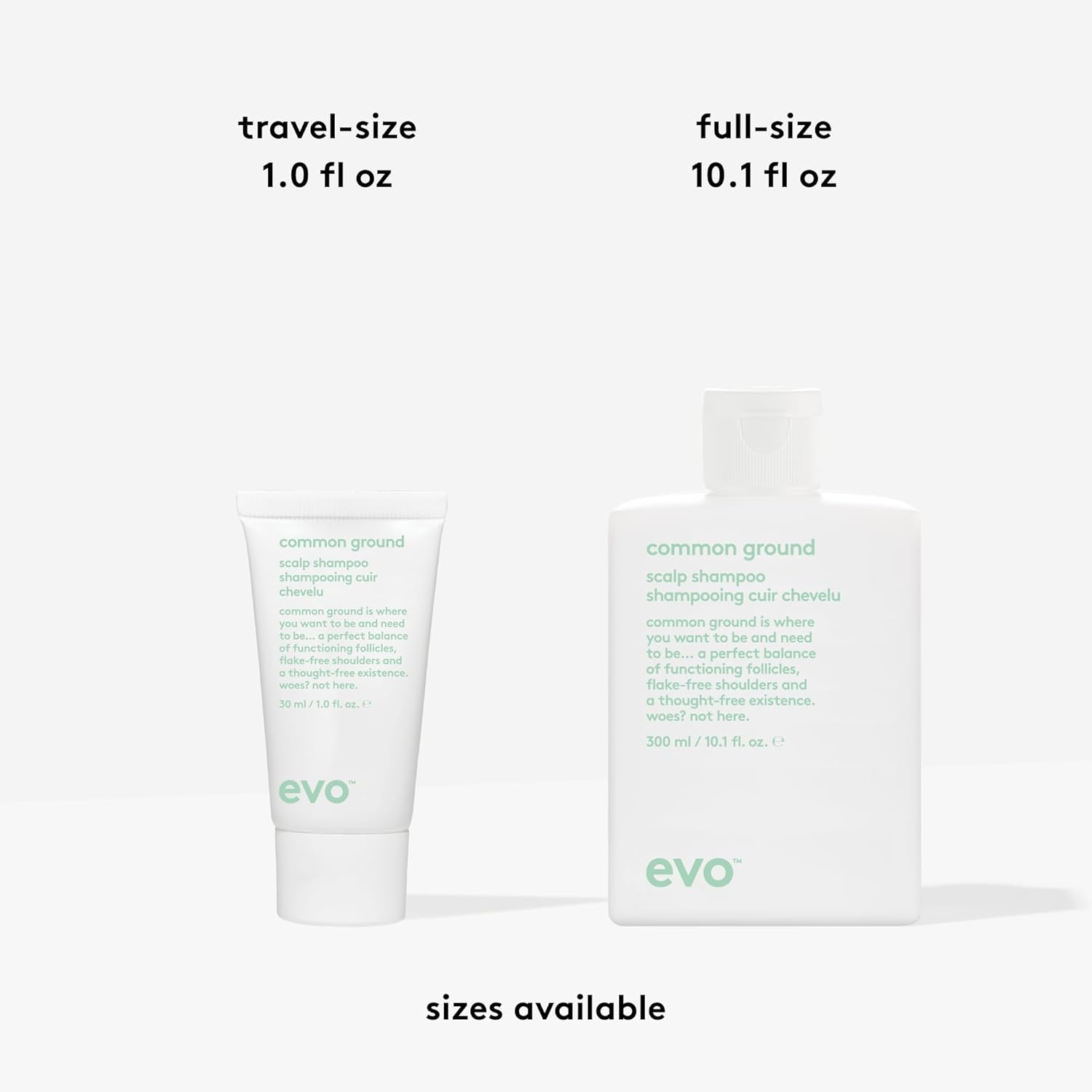Evo Common Ground Scalp Shampoo - Full Size Shampoo, Gently Cleanse, Hydrate, Reduce Appearance of Dry, Flaky Skin and Excess Oil for All Hair Types - 300Ml image number 2