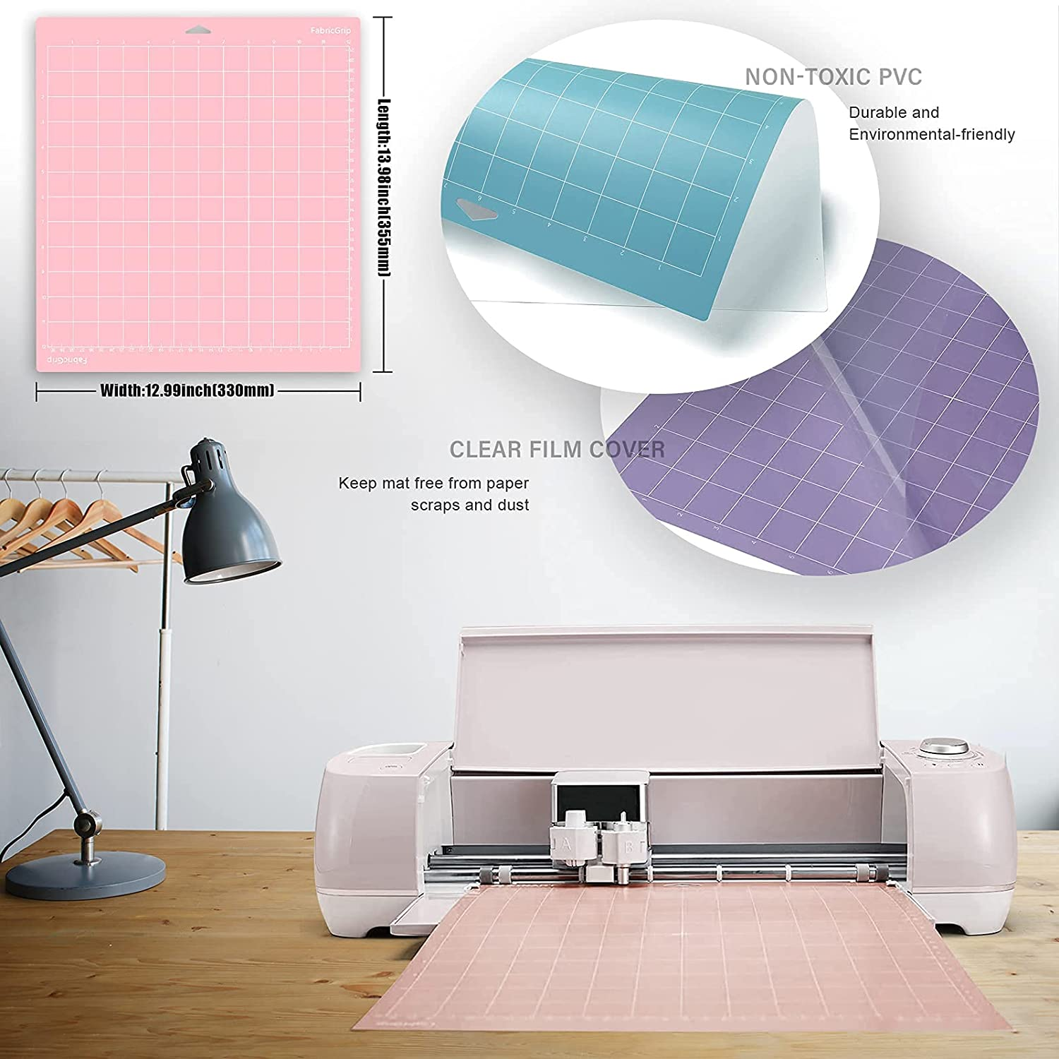 Adhesive Cutting Mat 12"X12" for Cricut Explore Air 2/Air/One/Maker - 4 Pack image number 3