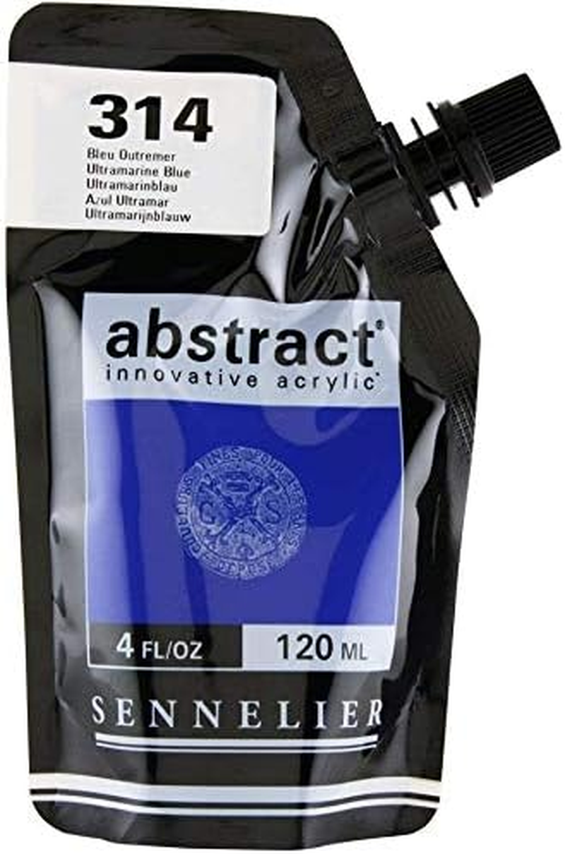 Sennelier Abstract Acrylic Paint, Satin Cadmium Yellow Medium Hue, 120Ml - Quality Pigment Load, Intense Vibrant Colours, Fluid Free-Flowing Formula - Ideal for Artistic Expression and Detail Work