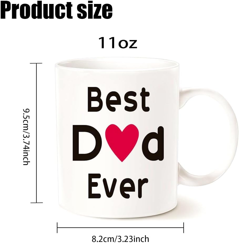 Best Dad Mug, Geli Funny Ceramic Coffee Mugs for Father'S Day, Birthday, Christmas Day image number 1