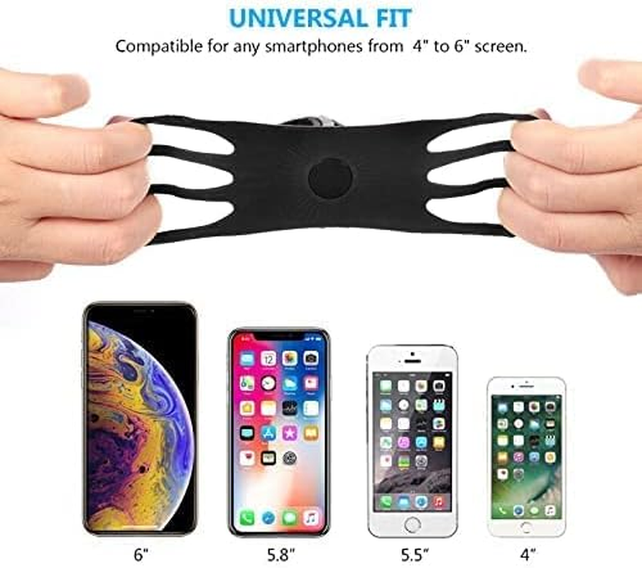 Bike Phone Mount, Universal Bike Phone Holder, 360&deg; Rotatable, Silicone Bicycle Phone Mount Handlebar for Iphones, Galaxy, Xiaomi, Honor, Realme, Huaweii, Pixel, Oneplus and Other 4.5-7.0 Mobile image number 2