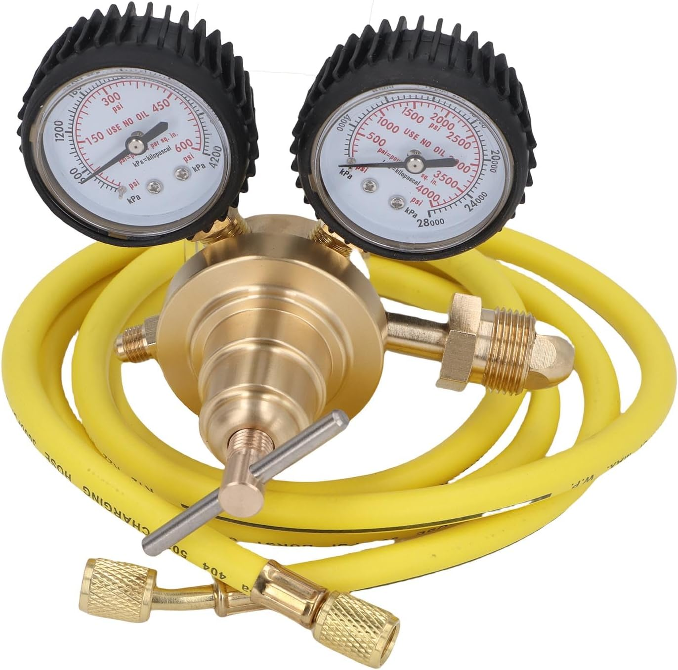 Cryfokt Nitrogen Pressure Regulator, 1/4 Inches Nitrogen Regulator Men'S CGA580 Inlet with a 60 -Inch Air Distribution Test image number 2