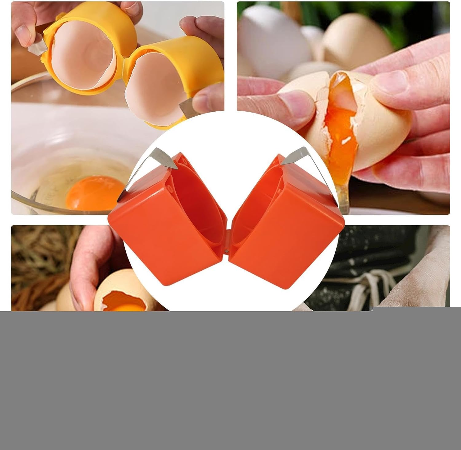 Boiled Egg Peeler - Automatic Egg Cracker, Manual Egg Shell Splitter | Durable Egg Cracking Tool, Egg Shell Cutter, Eggshell Removal, Esential Kitchen Tool for Baking and Cooking Boiled Eggs image number 5