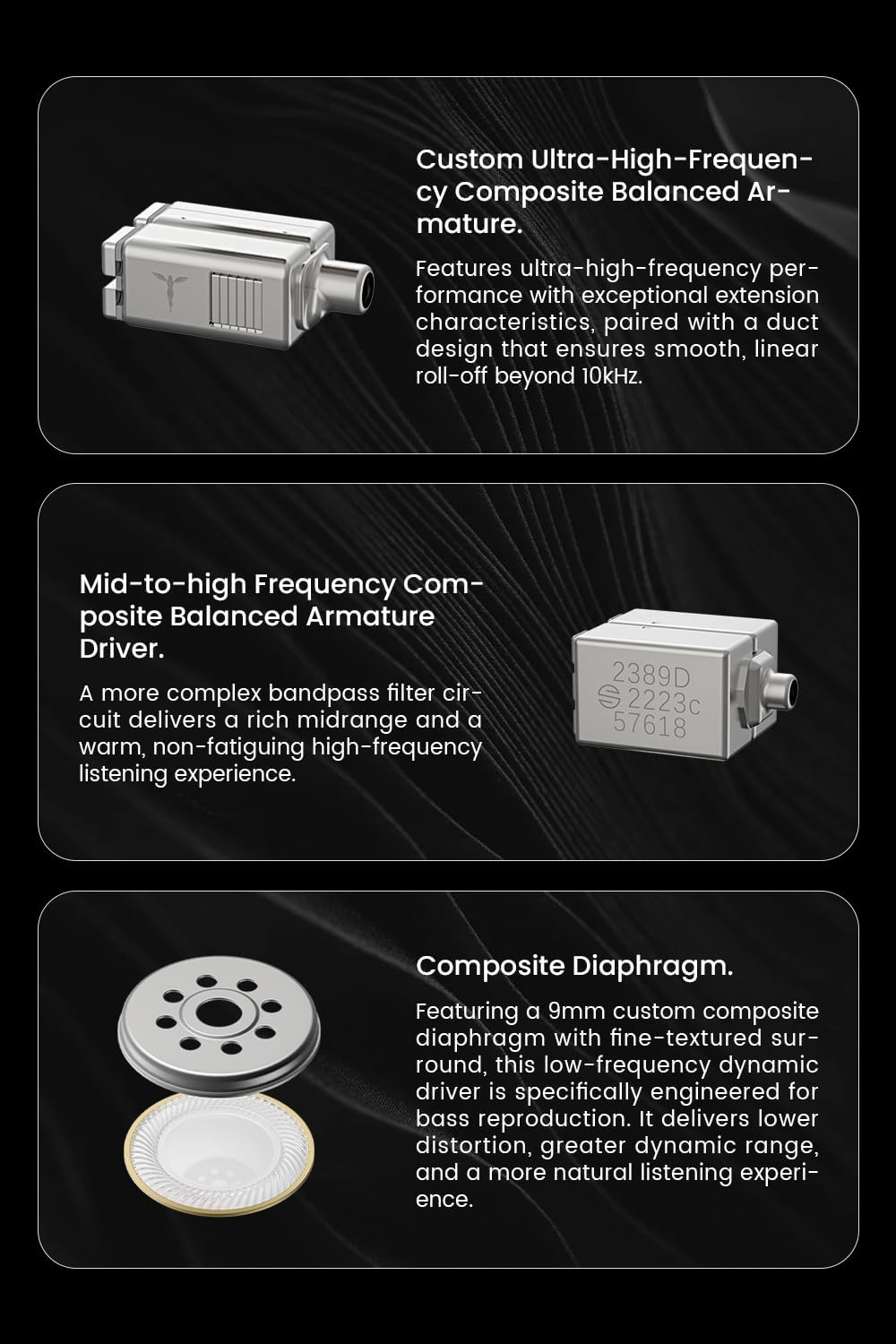 TANCHJIM Kara In-Ear Headphones with High Sound Quality Wired Hifi Listening IEM Earphones Headphones Gaming Earbuds White Color image number 4