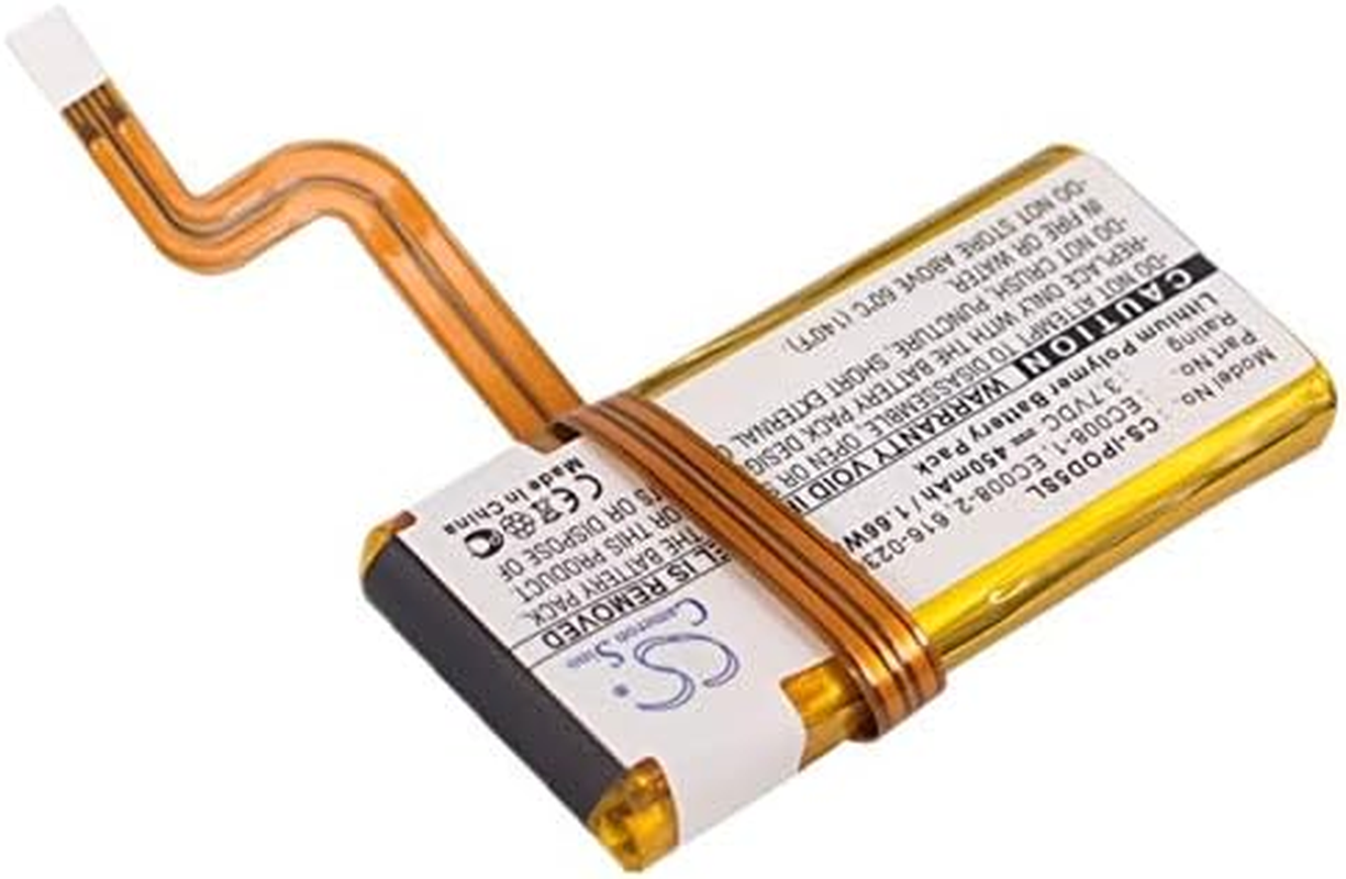 Replacement Battery Compatible with Apple Ipod Classic 80GB 120GB Ipod 5Th 6Th Gen A1036 A1136 A1238 & Ipod U2 30GB Video 30GB 616-0227 616-0229 616-0230 616-0392 image number 2