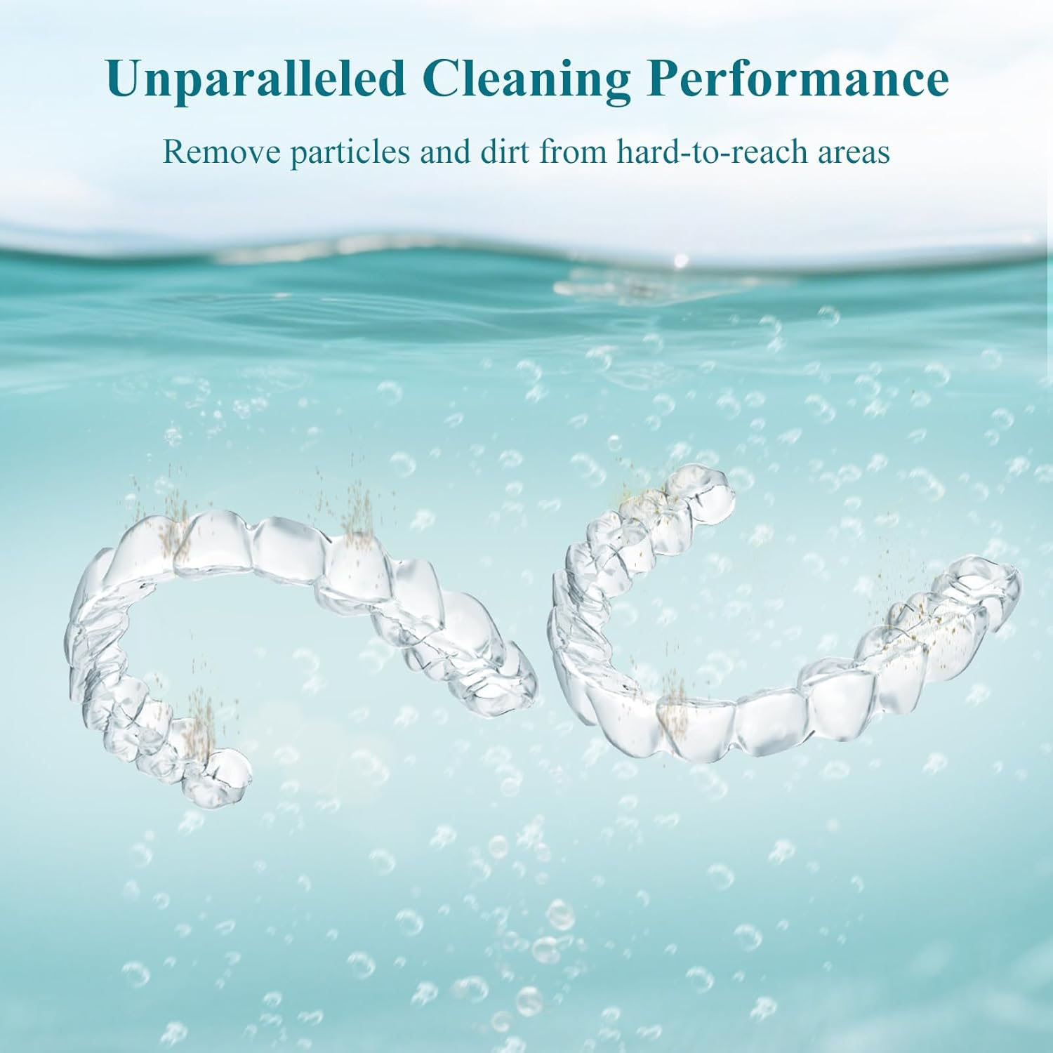 Minthouz UV Ultrasonic Retainer Cleaner, 48Khz Ultrasonic Cleaner, Cleaning Machine for Retainer, Denture, Mouth Guards, Jewelry, Braces, Toothbrush Head with 200Ml Dental Pod image number 1