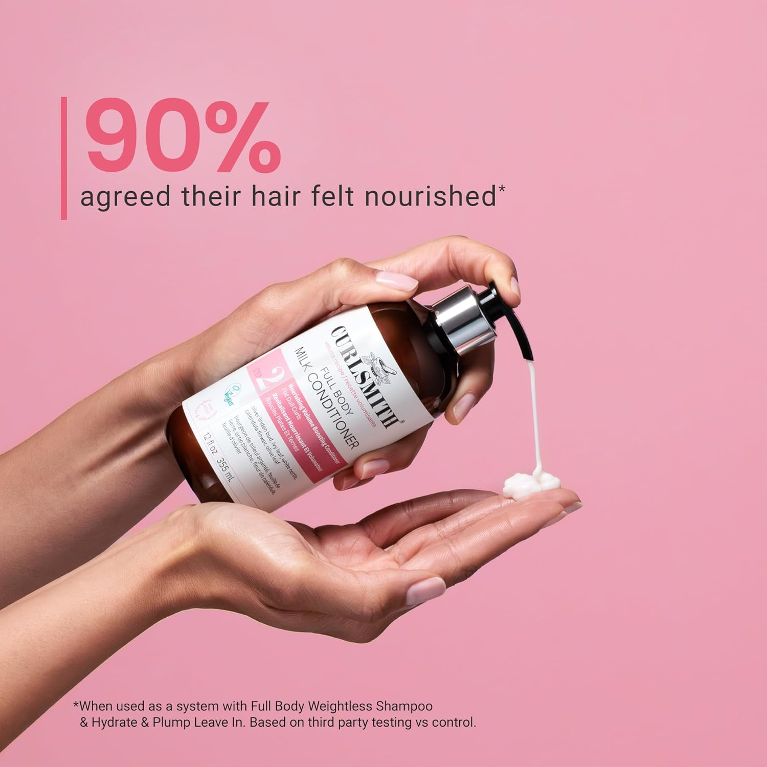 CURLSMITH - Full Body Milk Hair Conditioner, Volumizing and Hydrating for Wavy, Curly or Coily Hair, Vegan (355Ml/12Fl Oz)