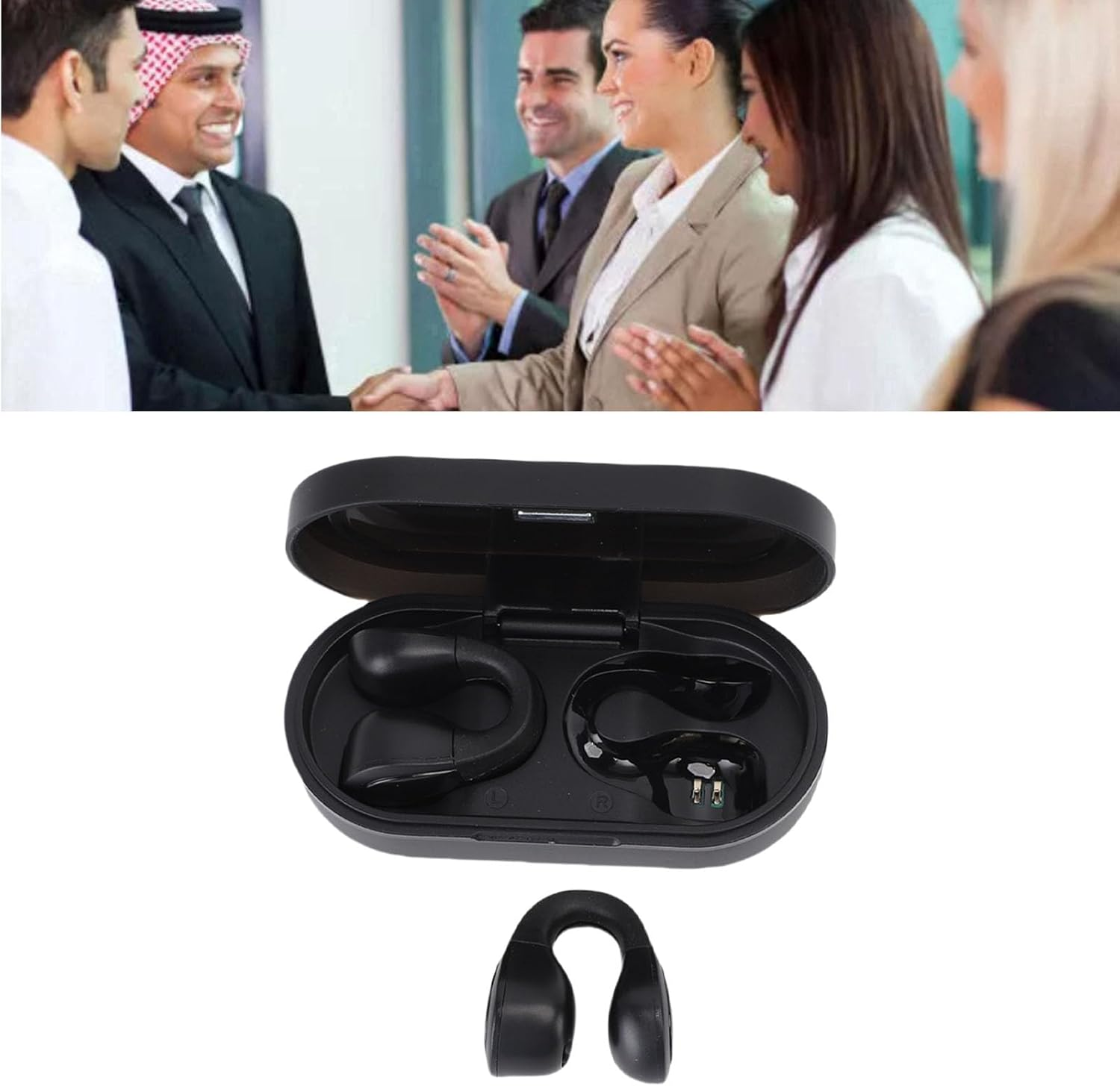 Asixxsix AI Translation Earbuds Real Time, 164 Language 3 in 1 Open Type Wireless Smart Translator Earbuds, Noise Reduction Headphones for Travel Business Learning