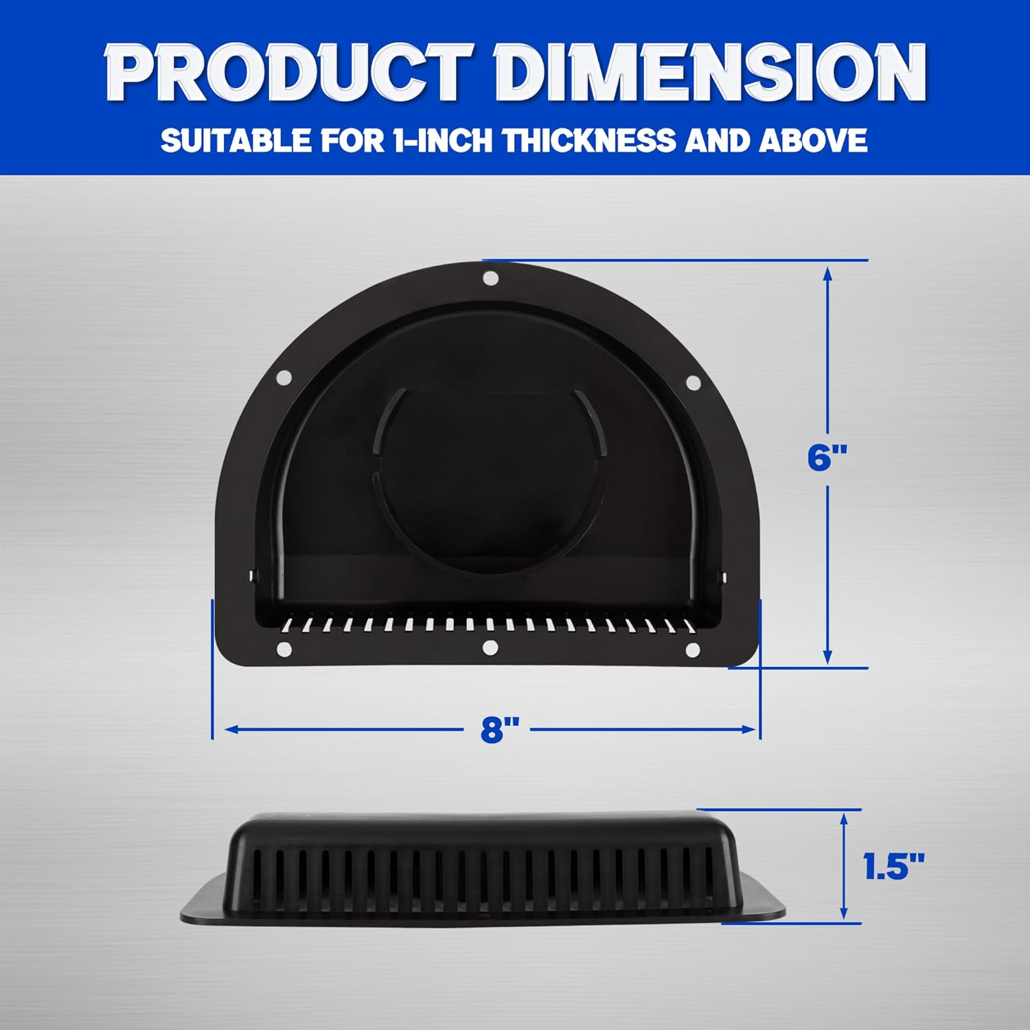 Lonffery RV Vent Covers for Trailer - Side Air Vents for ATV, Cycle, Truck, Cargo, Work Trailers image number 6