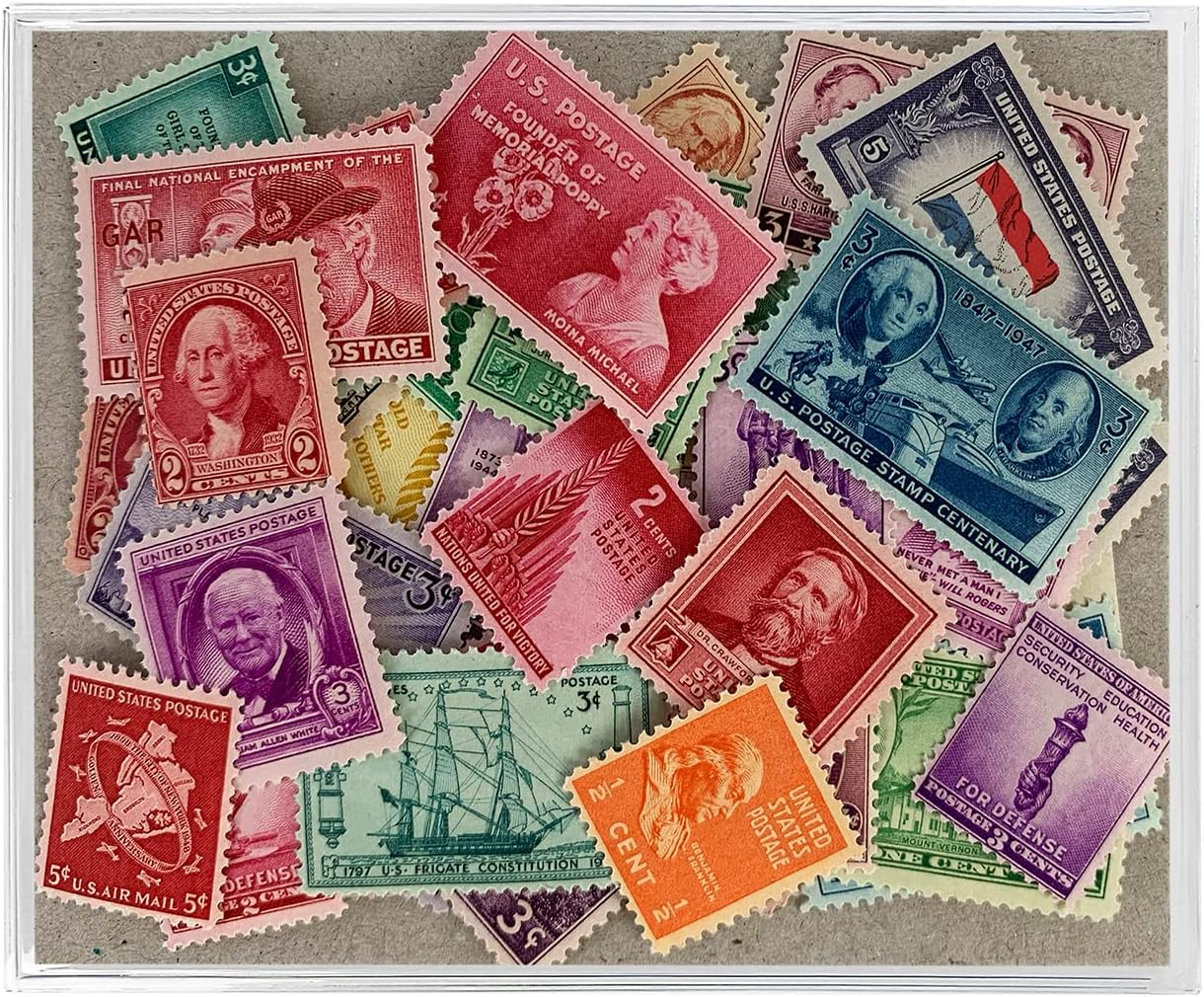 American Coin Treasures 40 U.S. Postage Stamps from the 1910'S 1920'S 1930'S and 1940'S image number 2