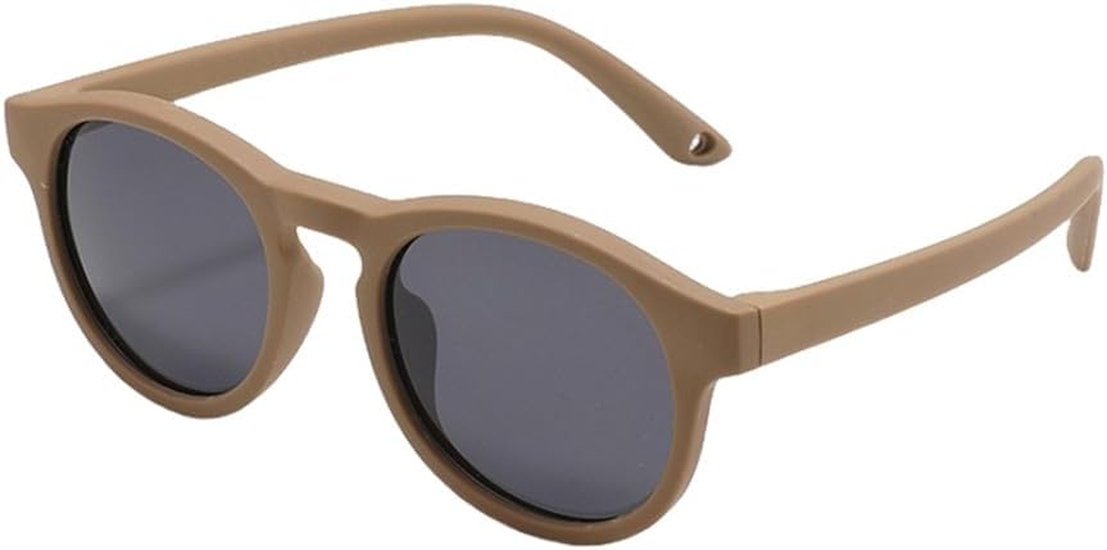 Fashion Baby'S First Sunglasses with Strap round Flexible UV400 One Piece Size Infant Sunglasses for Ages 0-3 Years - Beige image number 4