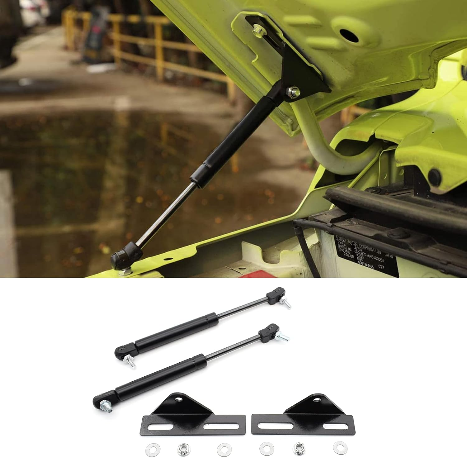AUTOXBERT Front Hood Struts for Suzuki Jimny JB64 Sierra JB74 2018-2025 Lift Support Shock Struts Liftgate Actuators Pack of 2 image number 6
