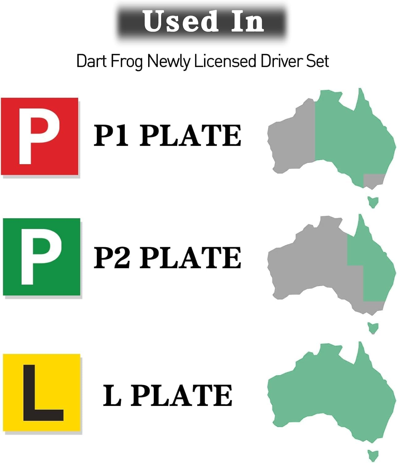 3 Pcs Magnetic Learner Driver Plates,Red Green P and L Plates with Magnetic for Learning Learner Driver Car Licence Australia image number 2