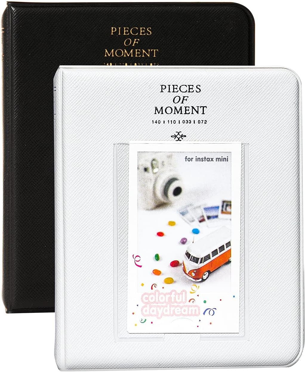 Polaroid Photo Albums,2Pcs Goodsnetic 64 Pockets Album for Fujifilm Instax Mini 7S 8 8+ 9 25 26 50S 70 90 Instant Camera Name Card,Photo Book for Polaroid PIC-300P/Z2300 Pink&Smokey White