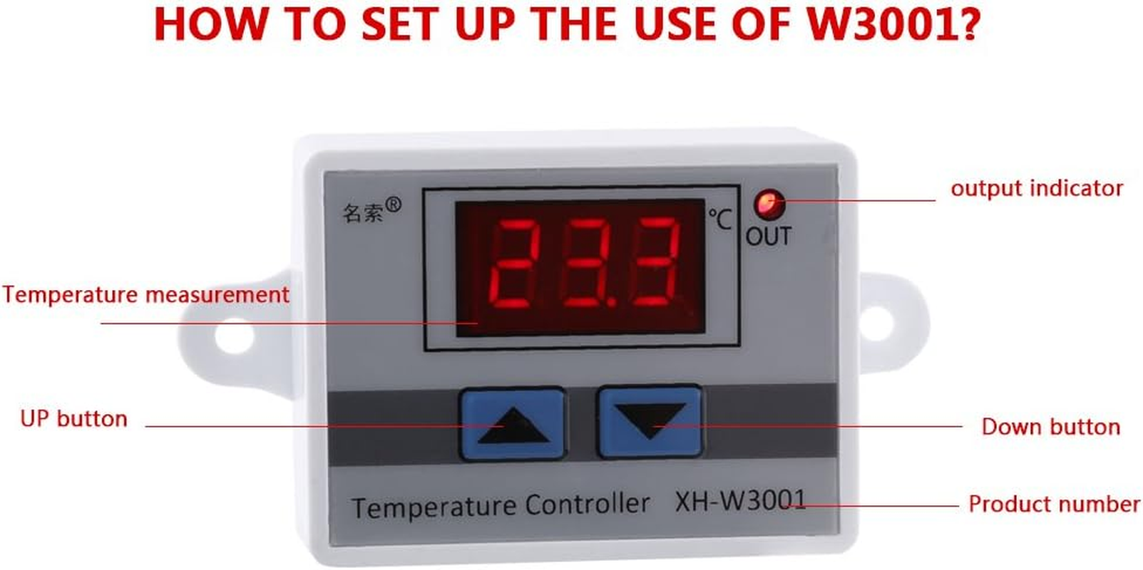 12V Digital Thermostat Temperature Controller Switch with Probe &ndash; High Precision Temperature Control Module for Heating or Cooling Systems