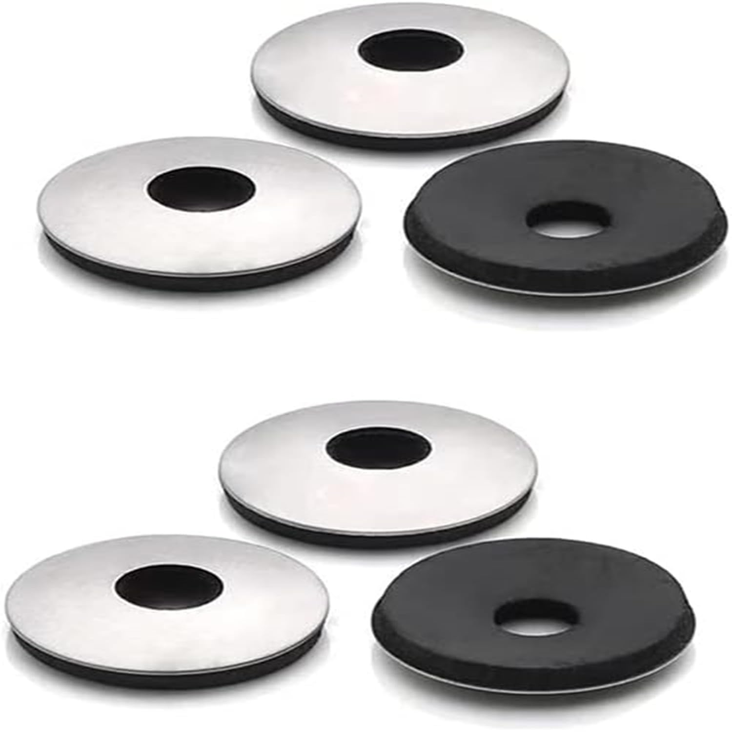 150PCS Neoprene Washers, Stainless Steel Neoprene EPDM Bonded Sealing Washers Rubber Washers Gasket M4.2X12Mm M4.8X14Mm M5.5X16Mm for Industrial Machinery Residential Commercial Constructions (Silver) image number 4