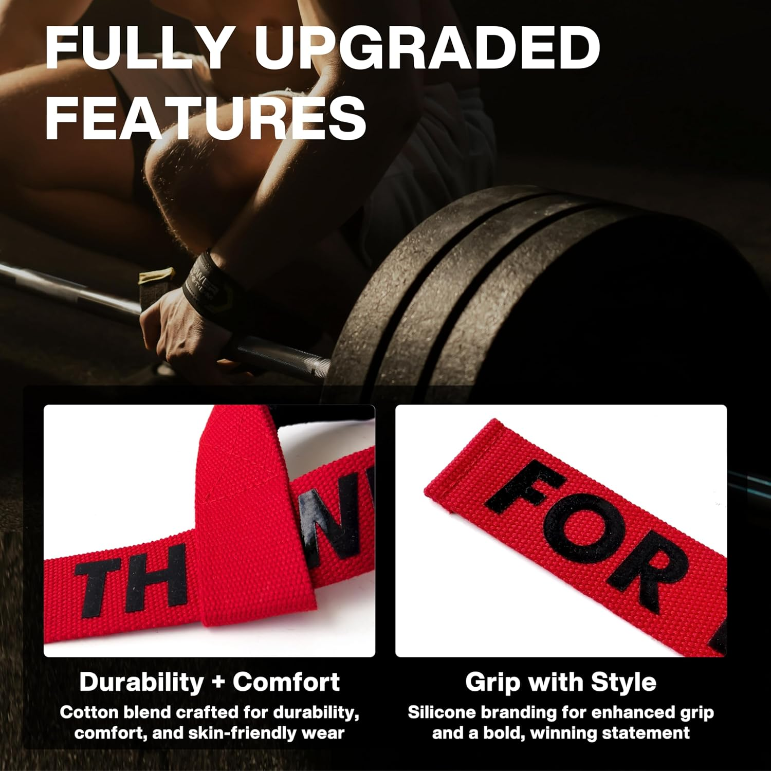 METEOR Advanced Weightlifting Straps with Silicone Grip (Pair), 60Cm Padded Wrist Straps, Lifting Straps for Deadlifts, Powerlifting, and Gym Workouts - Green-1 Pair image number 5