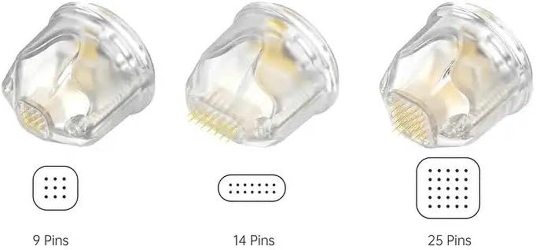 Original Bio Pen Q2 Replacement Cartridges 9Pin/14Pin/25Pin.Roundnano 5Pcs, Tips for Q2 Pen, Beauty Tool Accessories (25PIN) image number 4