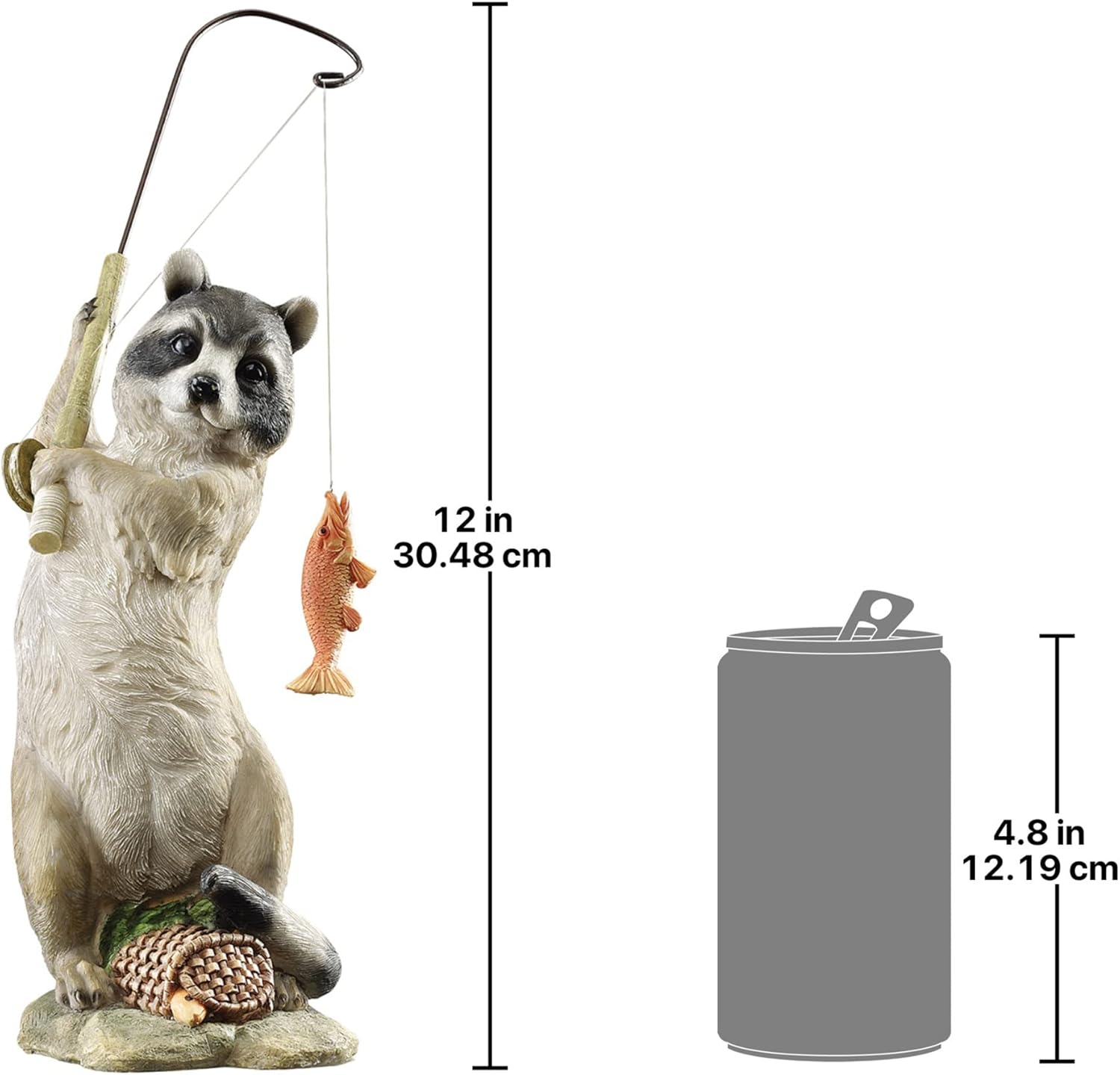 The Masked Fisherman Raccoon Statue image number 2