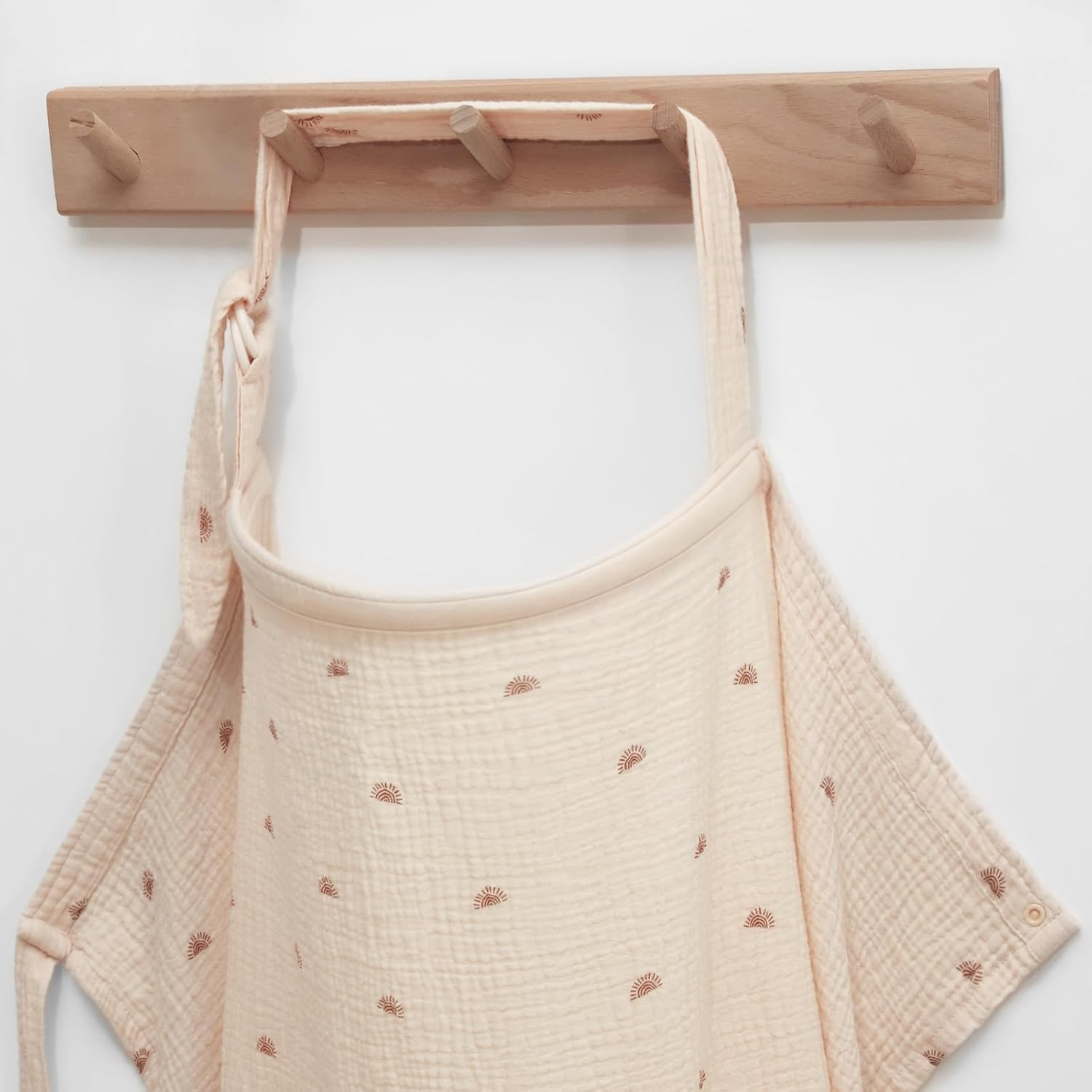 Blissful Diary Muslin Nursing Cover for Breastfeeding, Breathable Breastfeeding Cover up with Arch Neckline for Women, Nursing Apron (Roman Green)