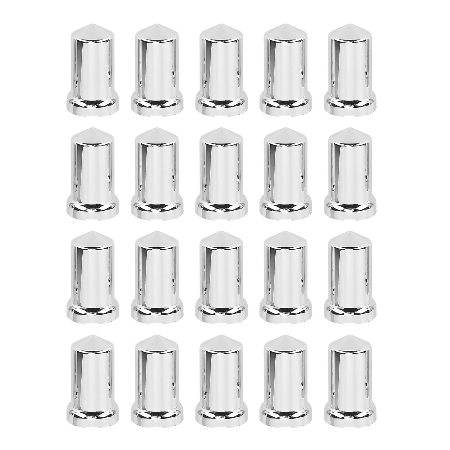 Haofy Chrome Lug Nut Caps Flanged Push on Covers for Trucks Trailers, Easy Installation, 20 Pack (20PCS) image number 5