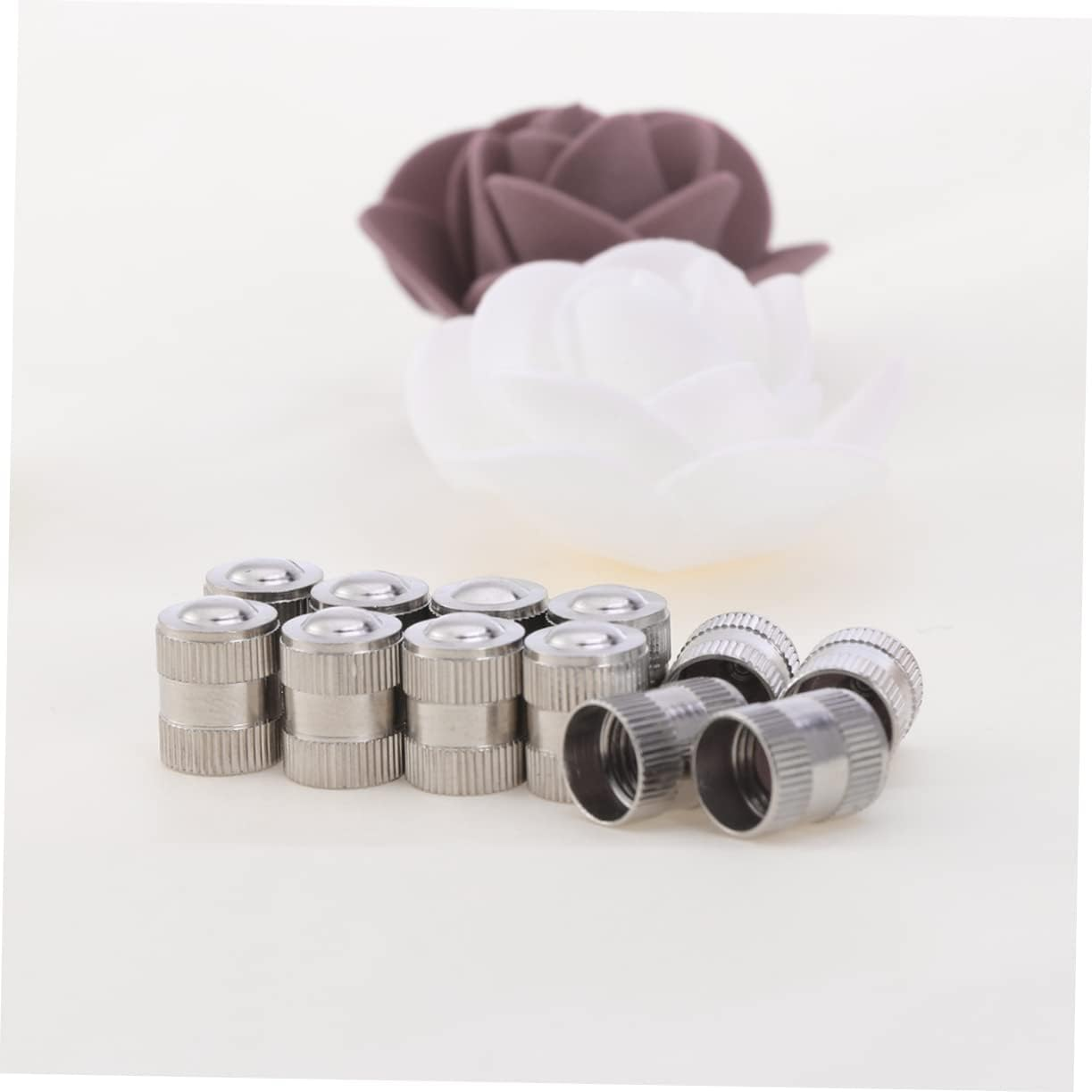 Kisangel 20Pcs Valve Cap Car Tire Nickel Plated Auto Caps for Wheels Bicycle Stem Air Tyre Cover Vehicle Detailing Use image number 2