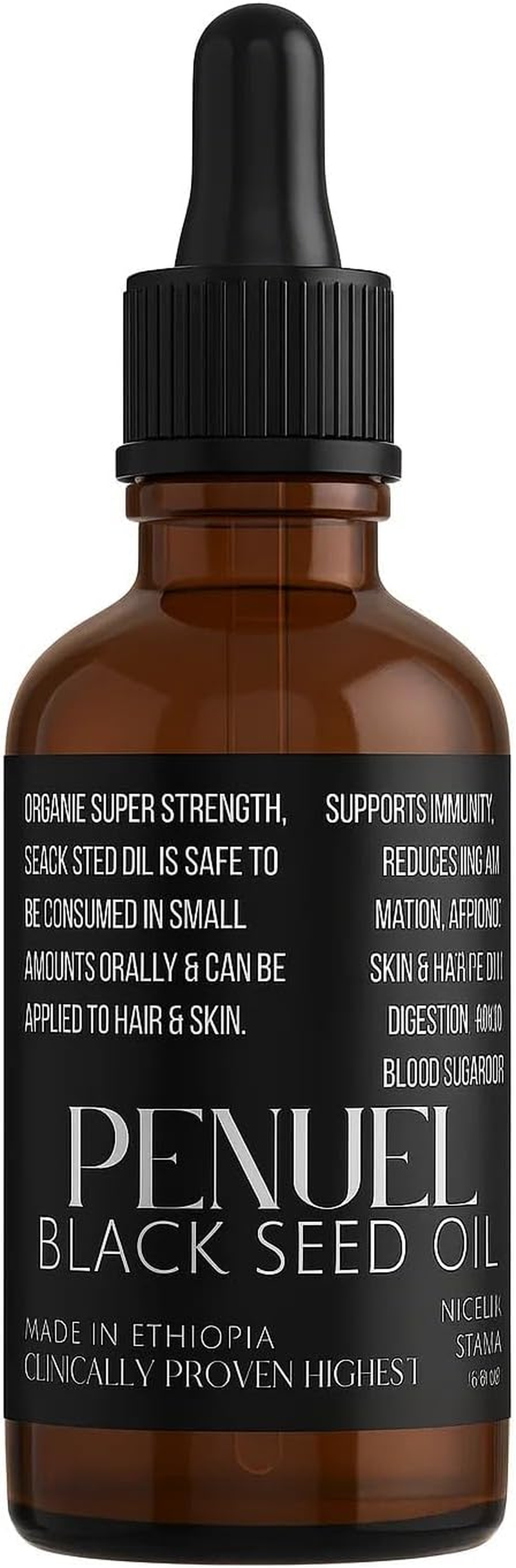 PENUEL Black Seed Oil &ndash; 100% Pure Cold Pressed Nigella Sativa Oil | Supports Skin, Hair & General Wellbeing | Made in Ethiopia (100 Ml)