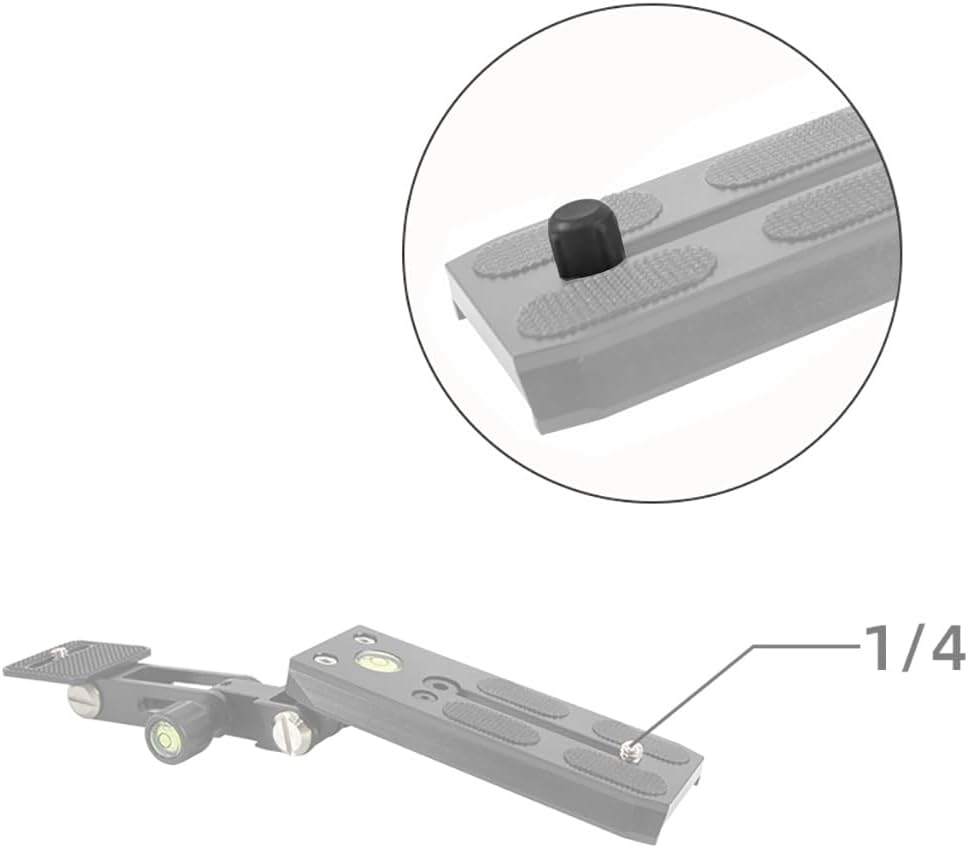 Novelgoal SLR Tripod 1/4 Screw Protective Cap Cover Bolt Nuts for DSLR Camera Tripod Monopod Quick Release Plate Screw Protector Photography Accessories (2 Pcs) image number 2