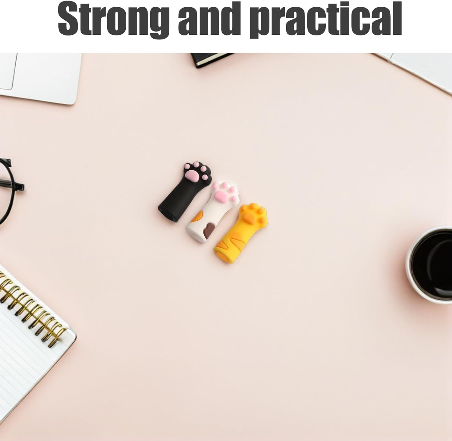 Baluue 3Pcs Cat Paw Silicone Nipper Cover and Tweezers Sleeve, Pvc Pedicure Tool Protector Set for Nail Cuticle Scissors, Suitable for Hand and Foot Nail Care Random Color image number 4